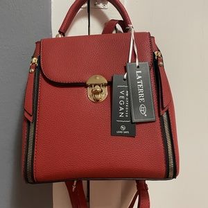La Terre Fashion Peta Approved Vegan Lead Safe Women’s Handbag/Mini Backpack